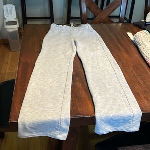 Trendy grey flared pants.